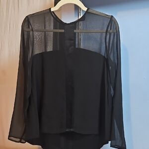 Zara Black Sheer Women's Blouse